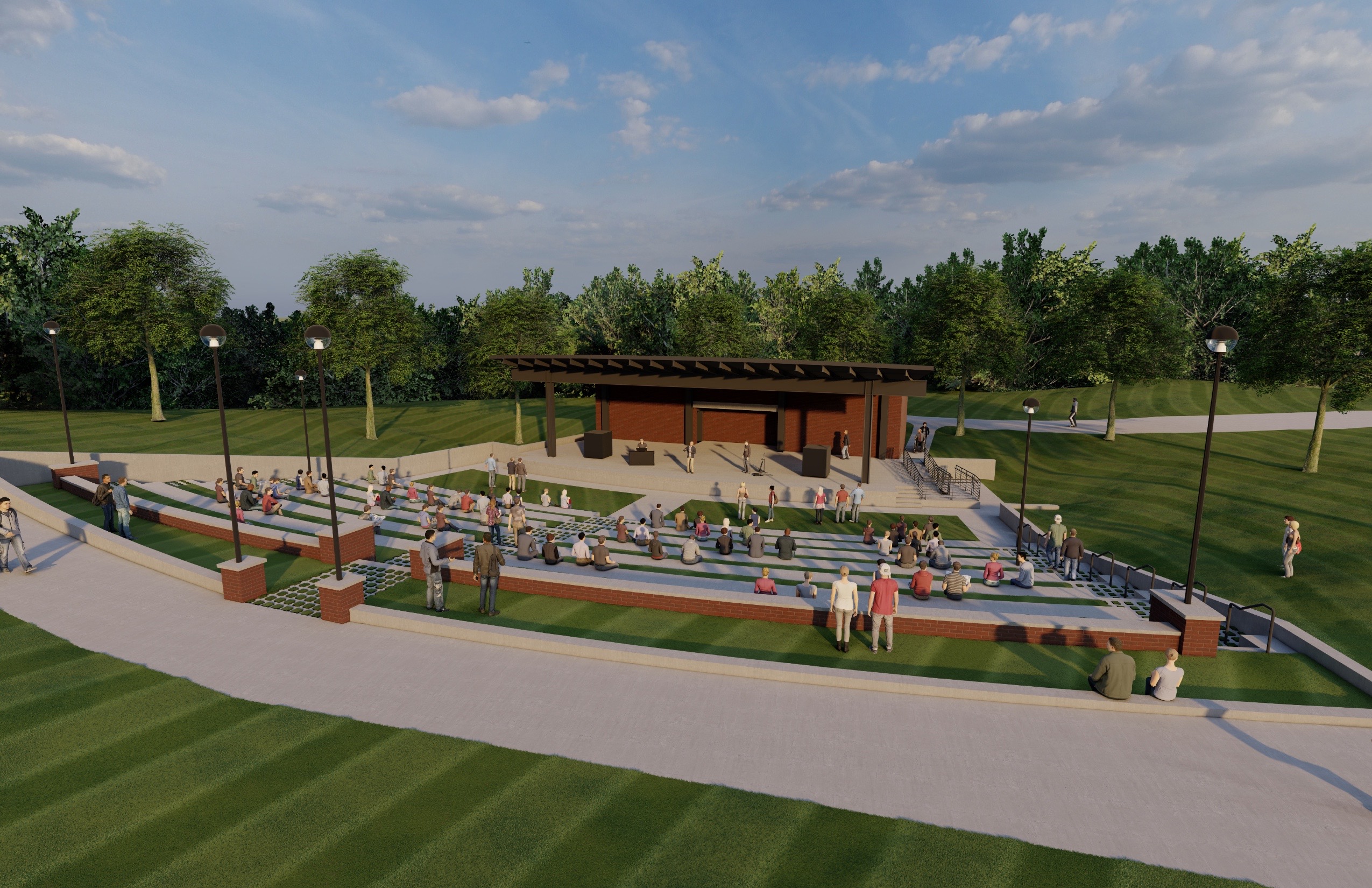 Artist's rendering of future amphitheater at UWA.