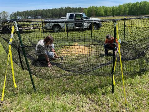 Busby and Clagg set feral hog trap