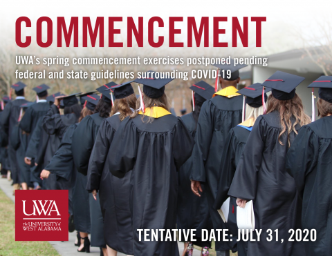 UWA Spring 2020 Commencement Postponed