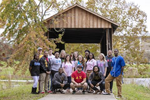 UWA students at Covered Bridge