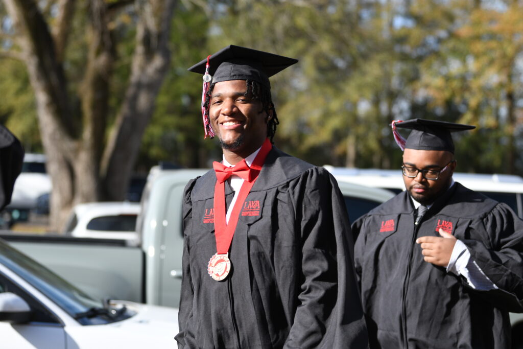 Graduate in regalia