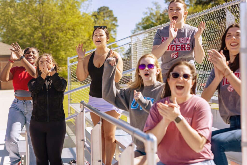 Students Cheering at Athletic Event